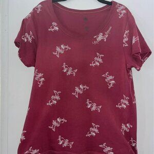 Disney Minnie Mouse Dark Pink Top, Large